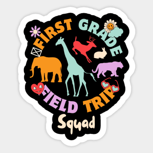 First Grade Field Trip Squad Sticker